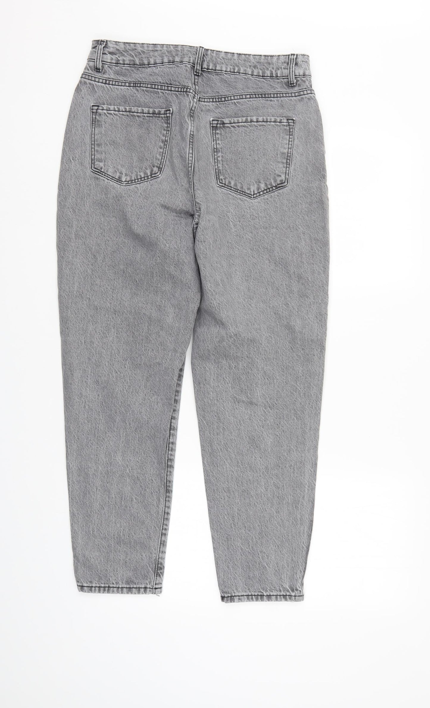 New Look Womens Grey  Denim Straight Jeans Size 10 L27 in
