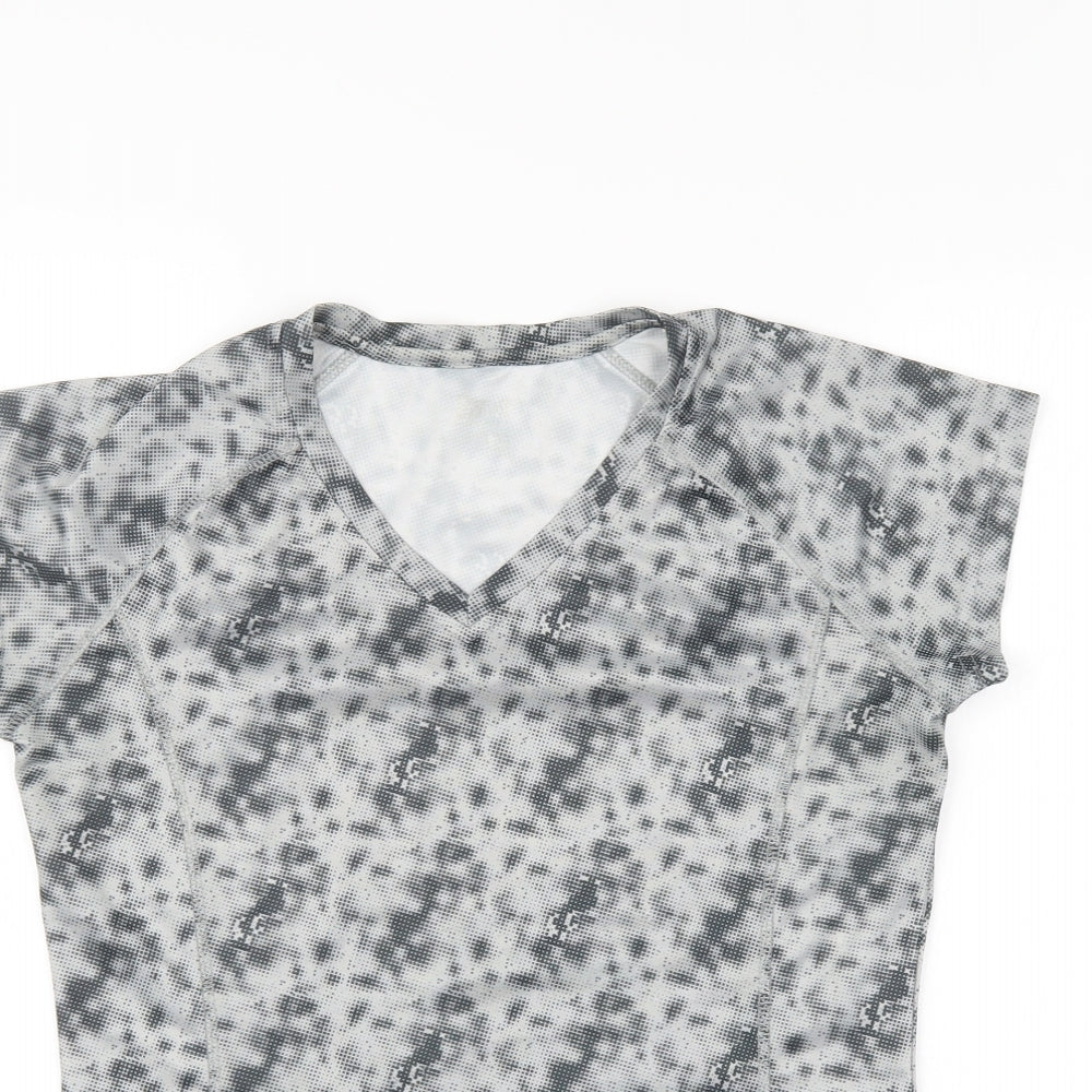 Crivit Womens Grey Camouflage  Basic T-Shirt