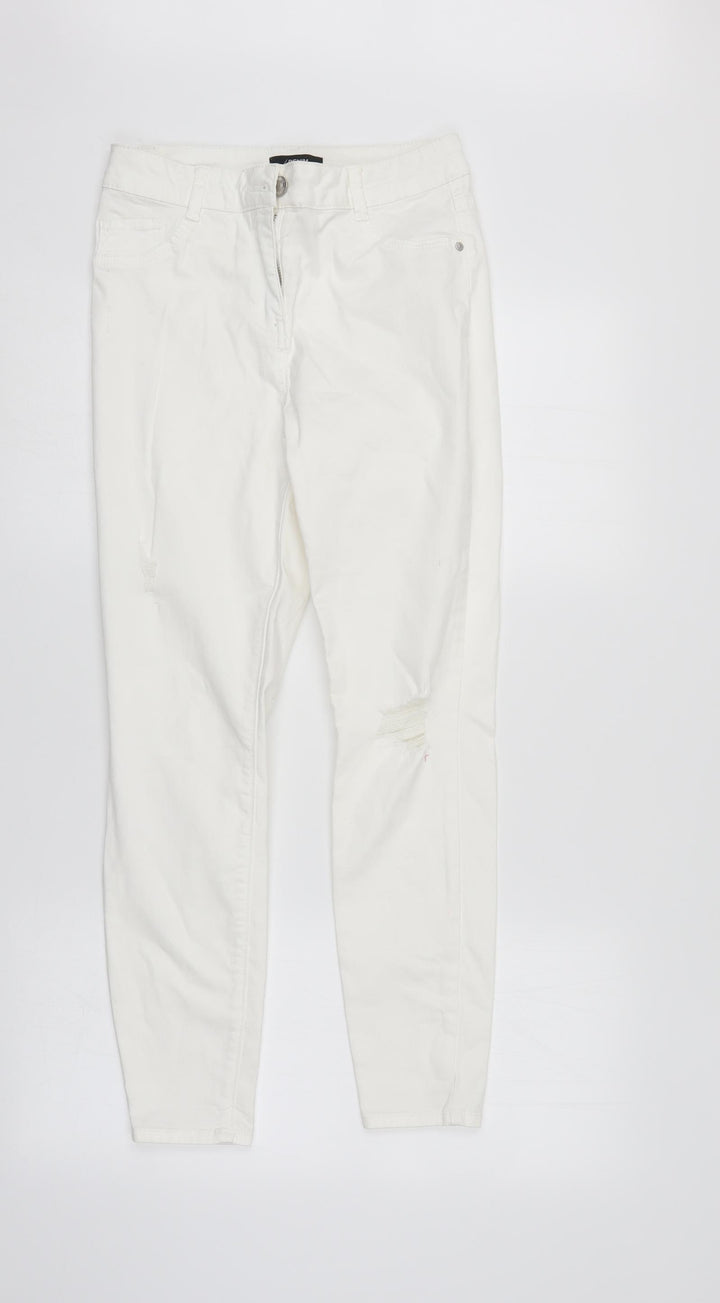 /Denim Womens White  Denim Straight Jeans Size 10 L27 in
