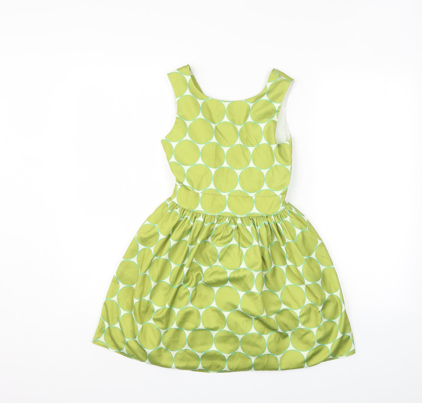 NEXT Girls Green Spotted  A-Line  Size 9 Years