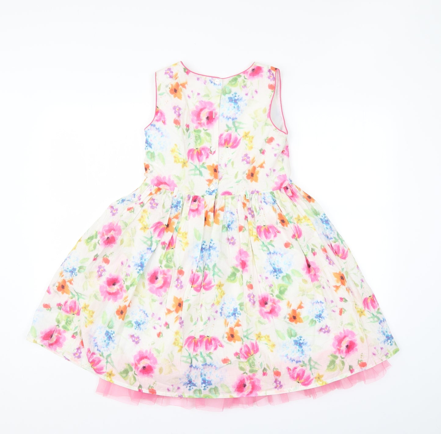 M&Co Girls Multicoloured Floral  A-Line  Size 9-10 Years