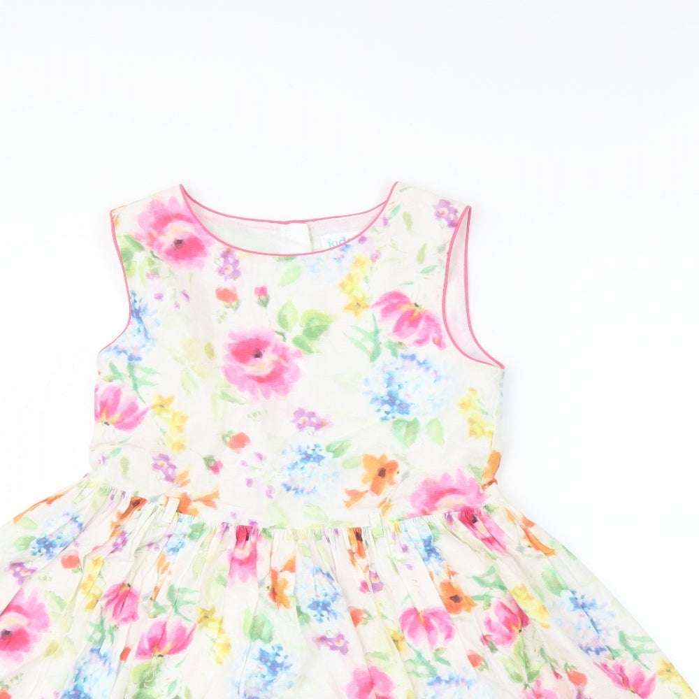 M&Co Girls Multicoloured Floral  A-Line  Size 9-10 Years