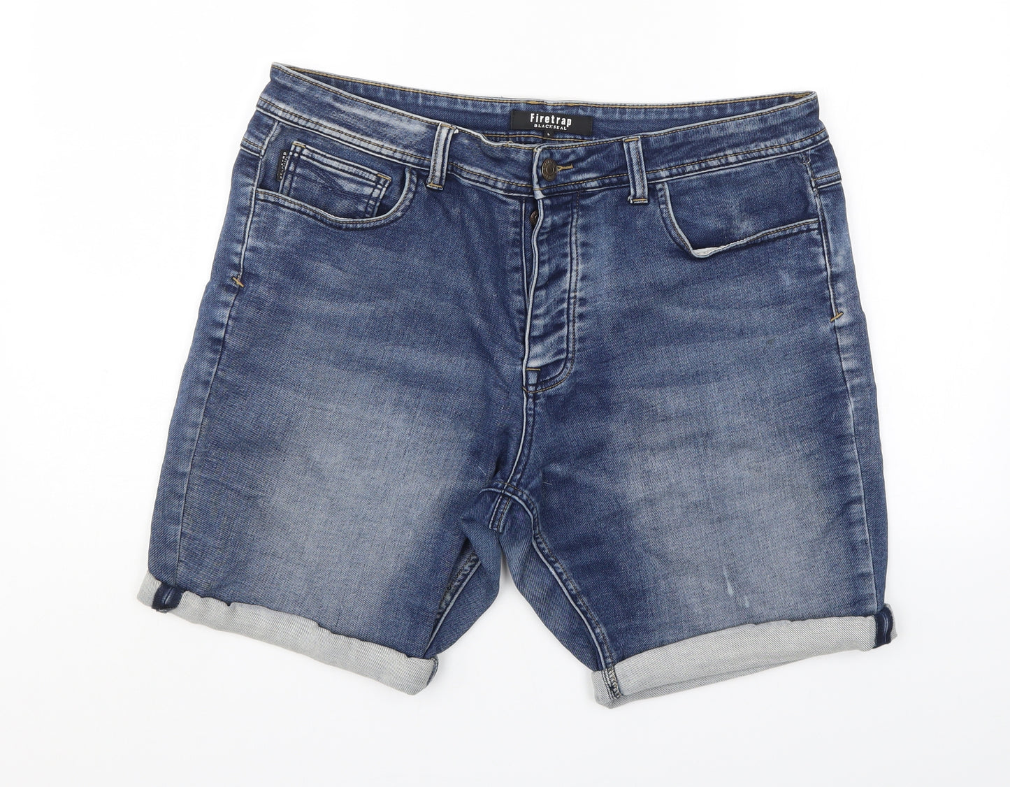 Firetrap Mens Blue  Denim  Shorts Size L