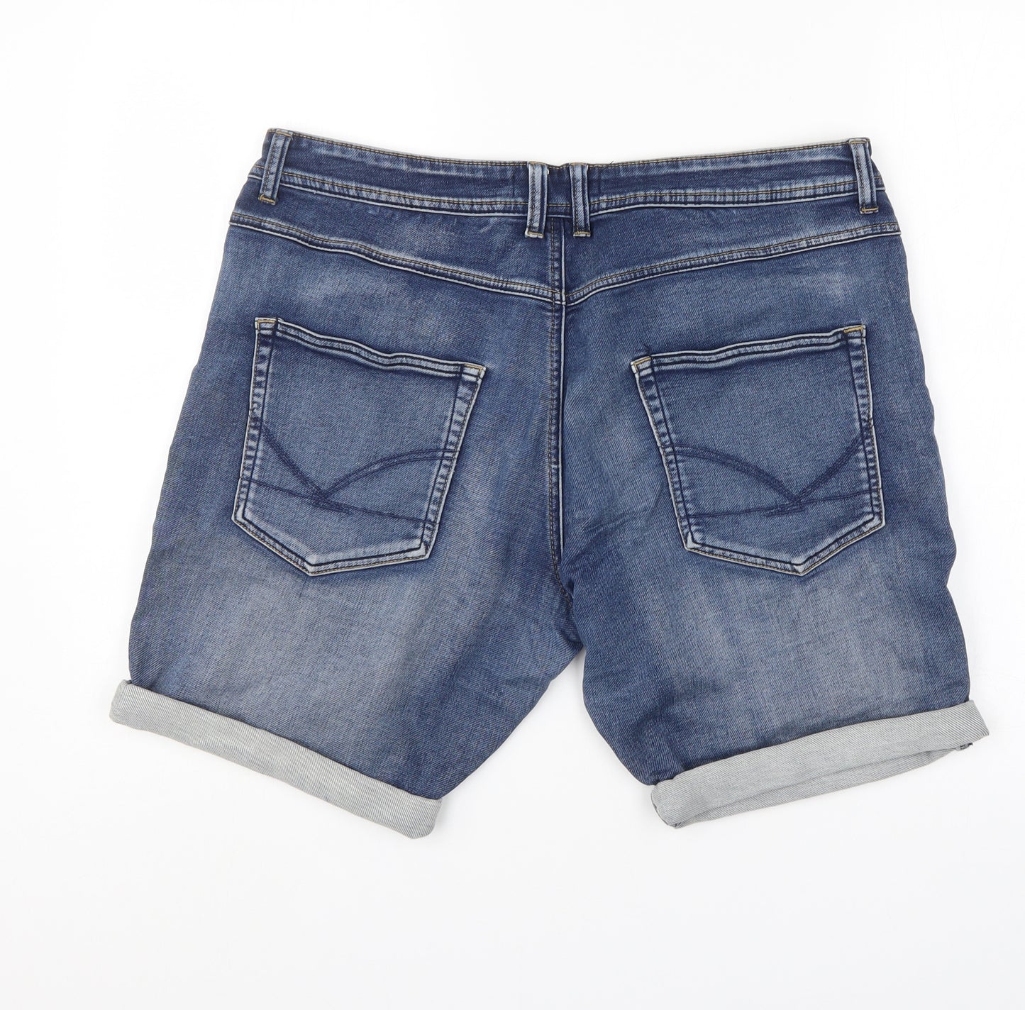 Firetrap Mens Blue  Denim  Shorts Size L