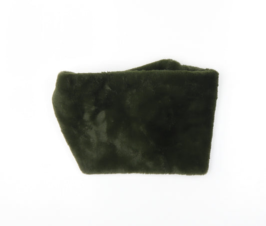 Front view of Preworn women’s green scarf - one size looped scarf