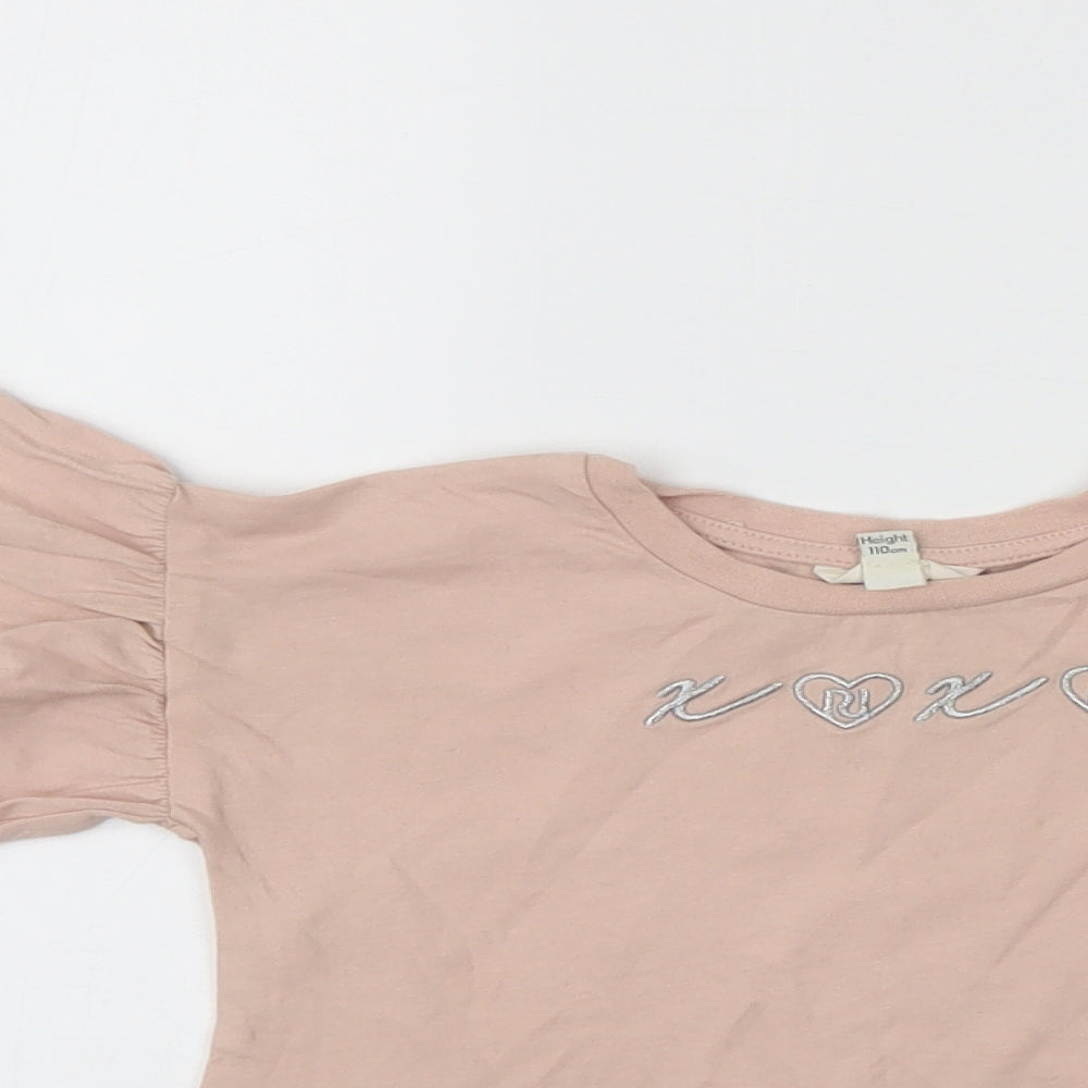 River Island Girls Beige   Basic T-Shirt Size 4-5 Years