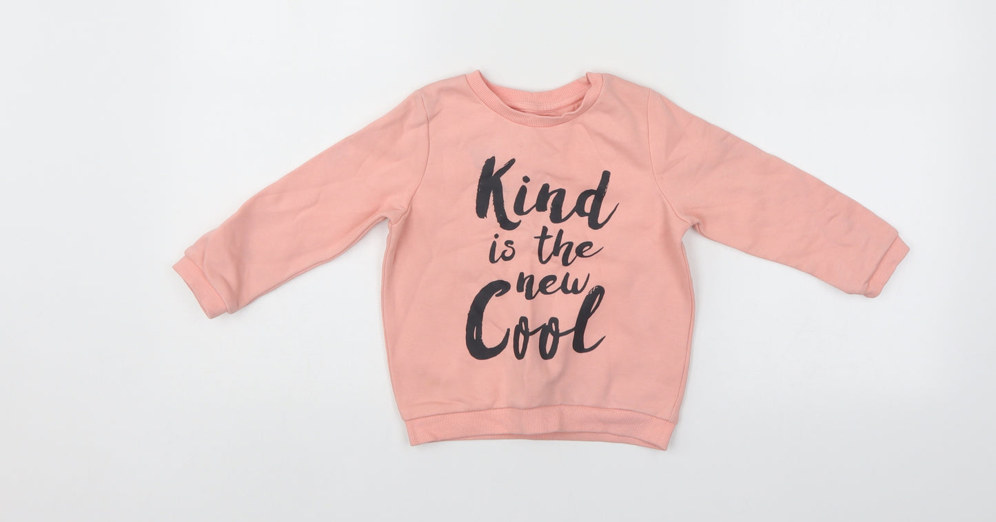 F&F Girls Pink   Pullover Sweatshirt Size 3-4 Years