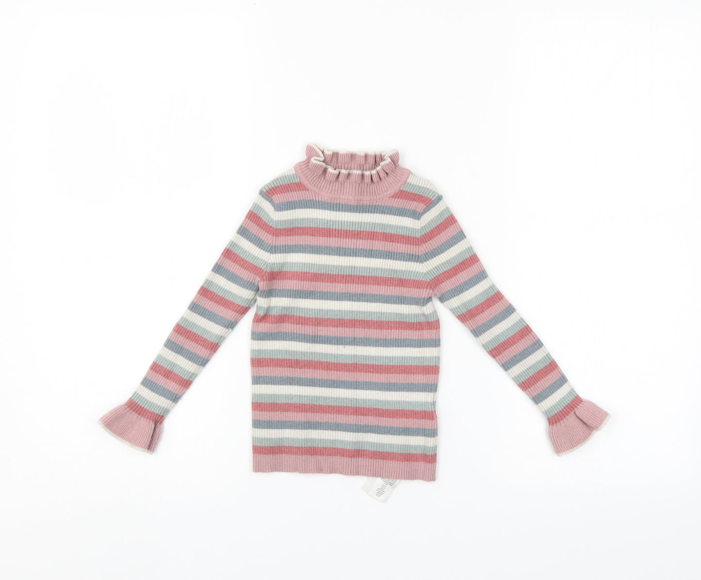 Primark Girls Multicoloured Striped  Pullover Jumper Size 3-4 Years