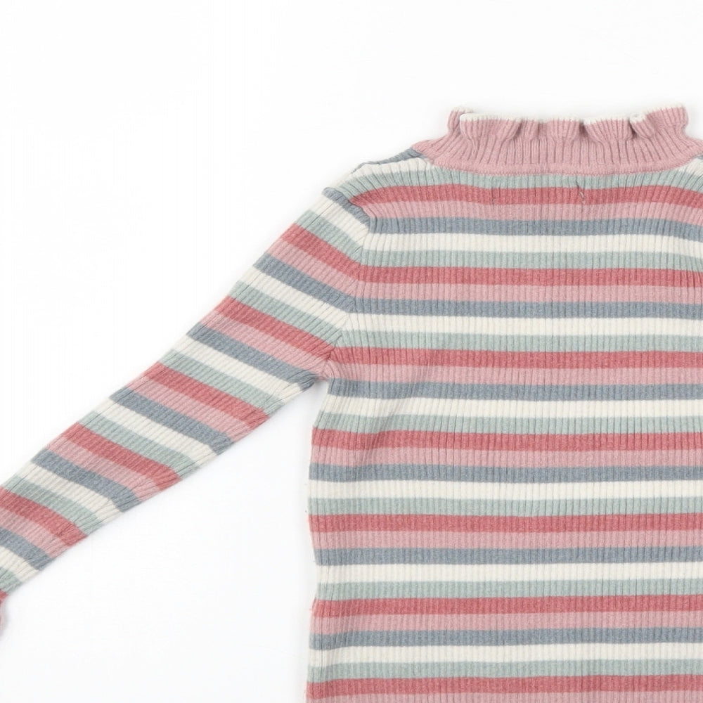 Primark Girls Multicoloured Striped  Pullover Jumper Size 3-4 Years