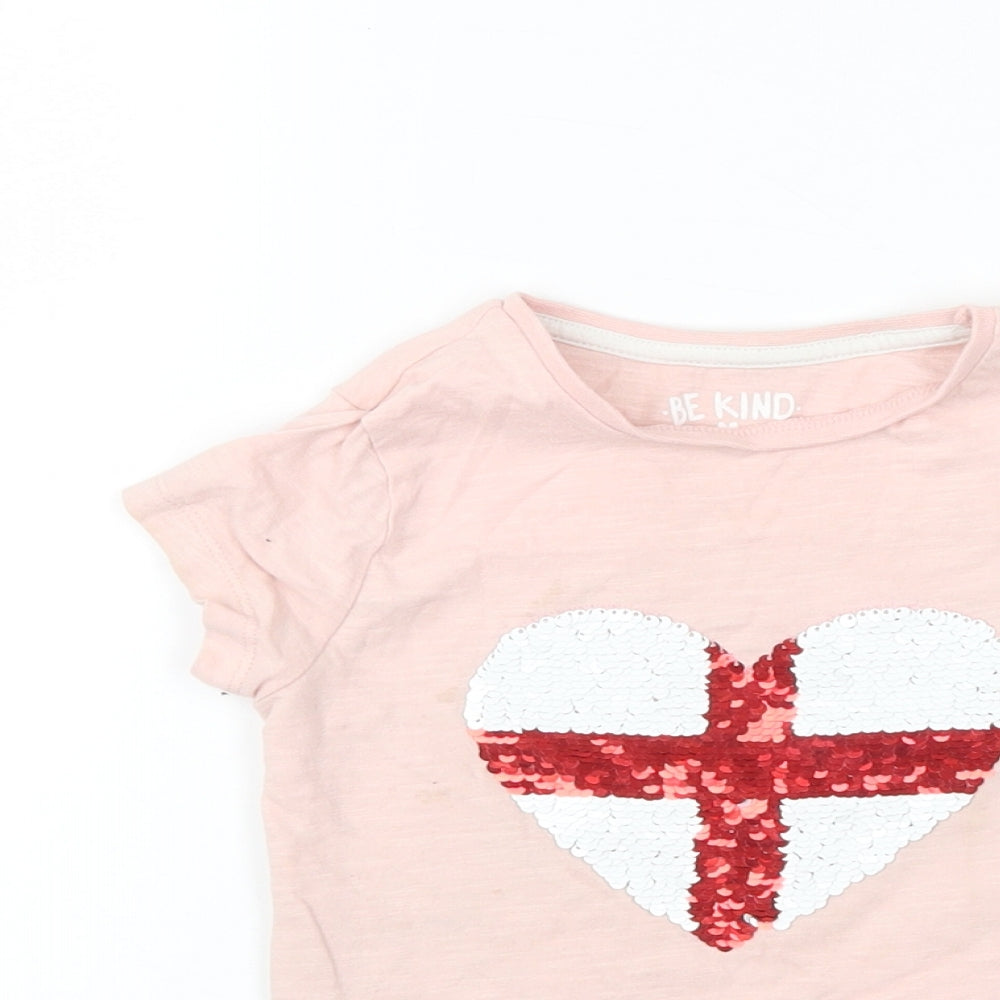 F&F Girls Pink   Basic T-Shirt Size 3-4 Years