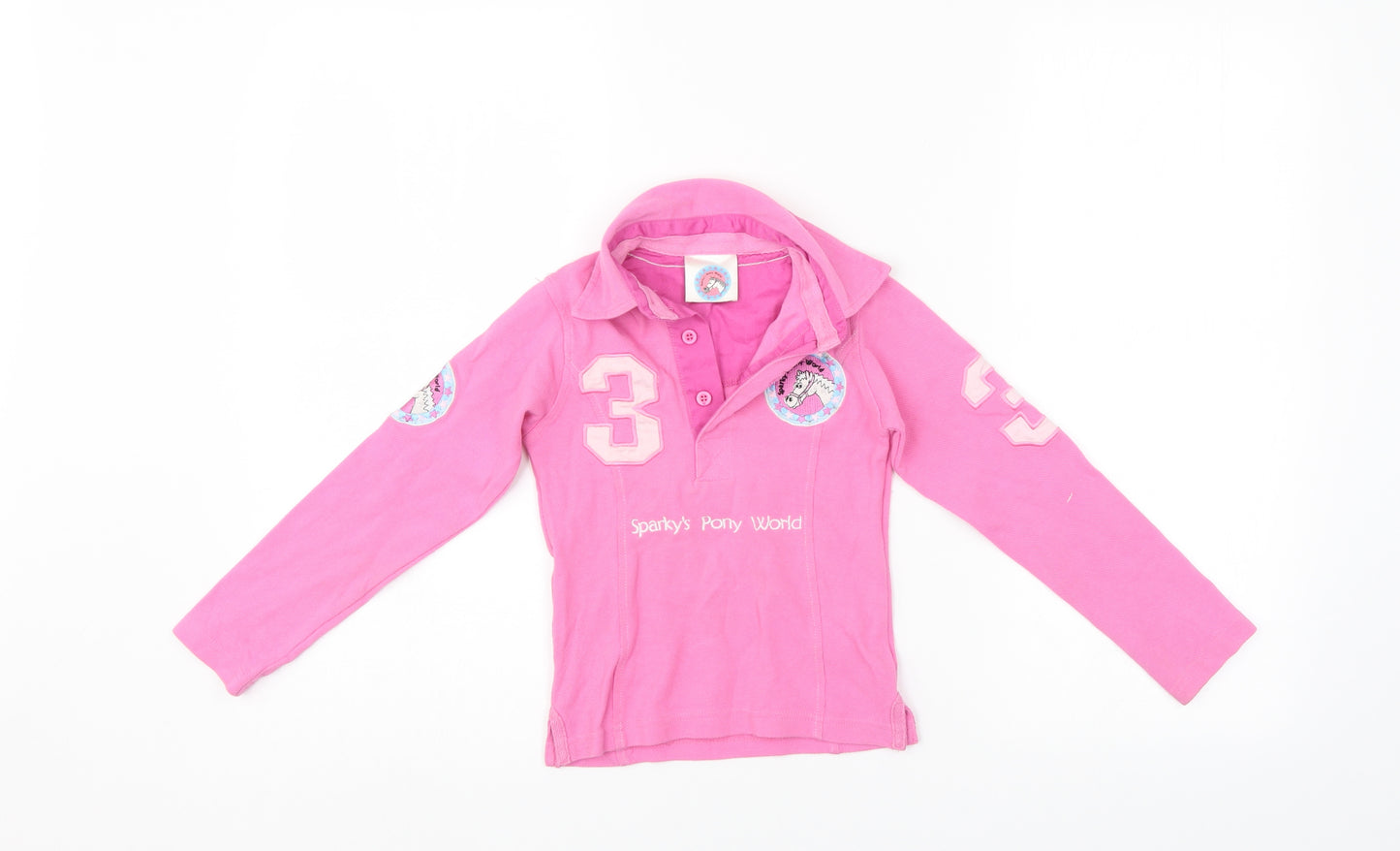 Sparkys Pony World Girls Pink   Basic Polo Size 5-6 Years