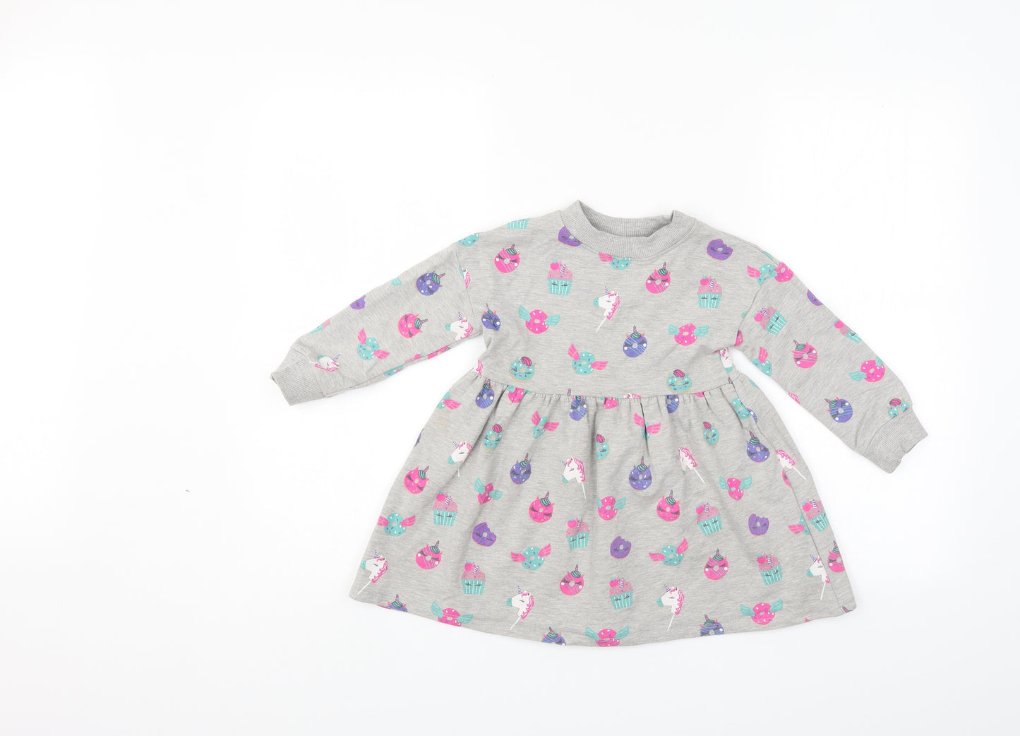 Blue Zoo Girls Grey   Jumper Dress  Size 2-3 Years
