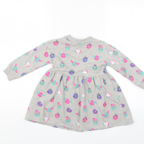 Blue Zoo Girls Grey   Jumper Dress  Size 2-3 Years