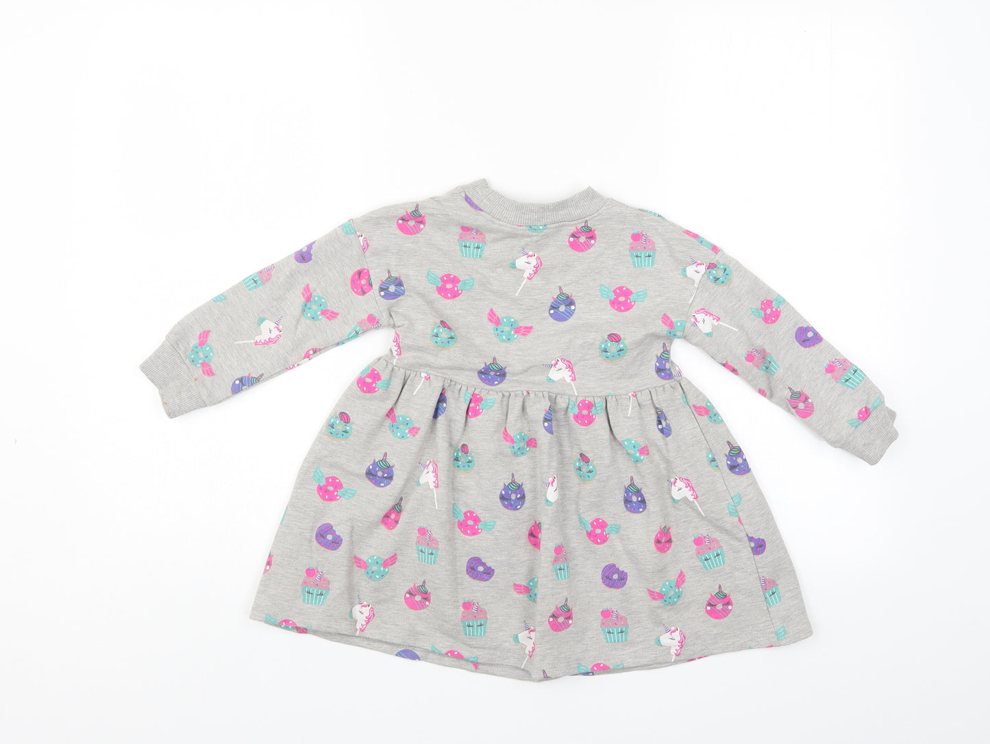 Blue Zoo Girls Grey   Jumper Dress  Size 2-3 Years