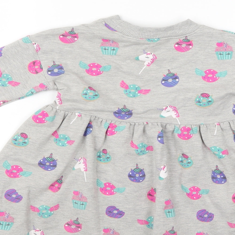 Blue Zoo Girls Grey   Jumper Dress  Size 2-3 Years