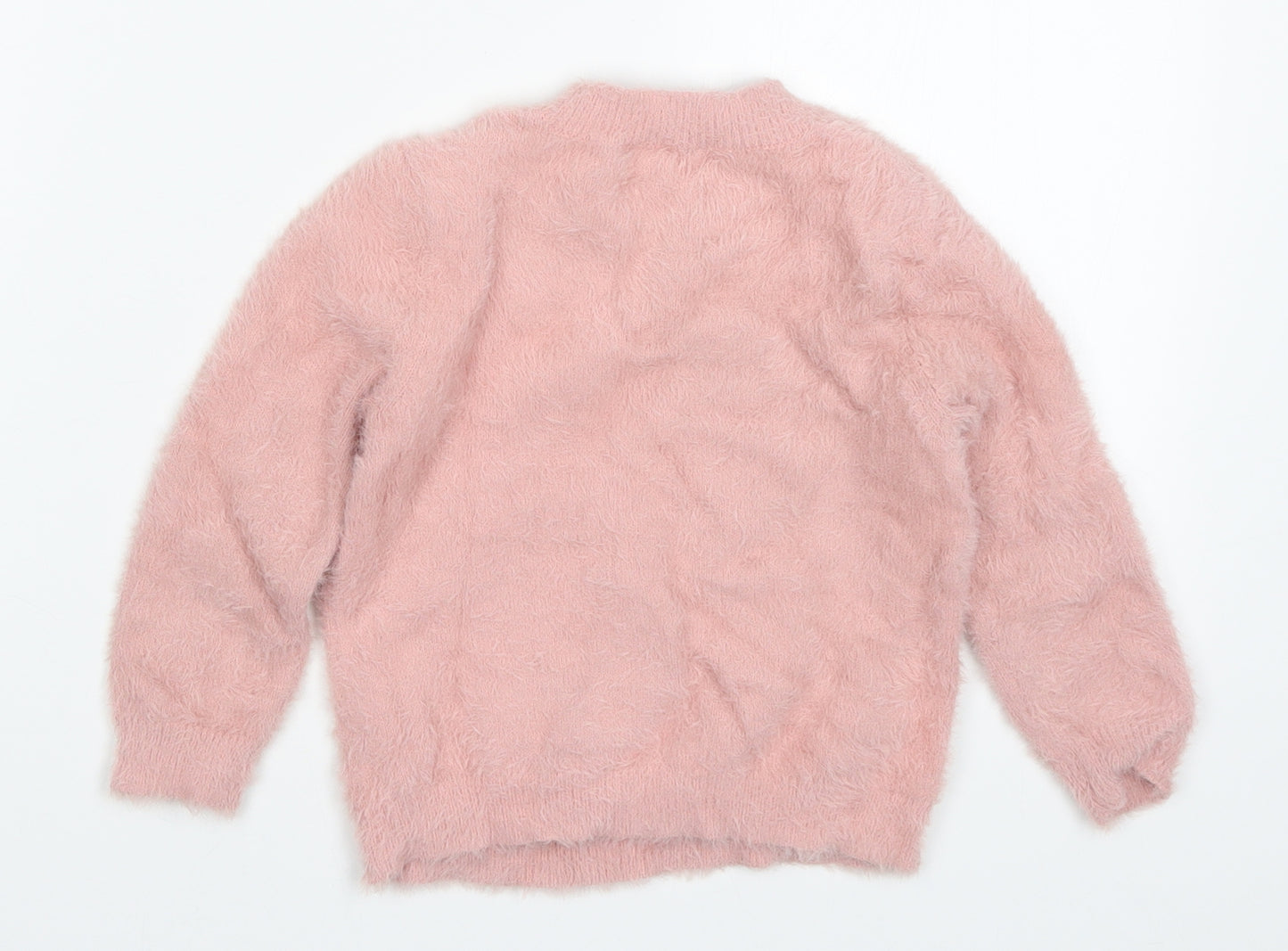 M&Co Girls Pink  Knit Pullover Jumper Size 3-4 Years  - Unicorn