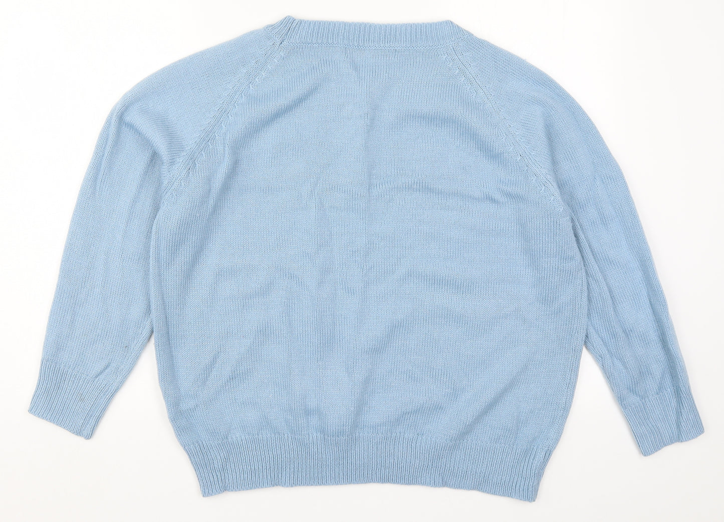 Zanzea Womens Blue  Knit Pullover Jumper Size XL  - Love Heart