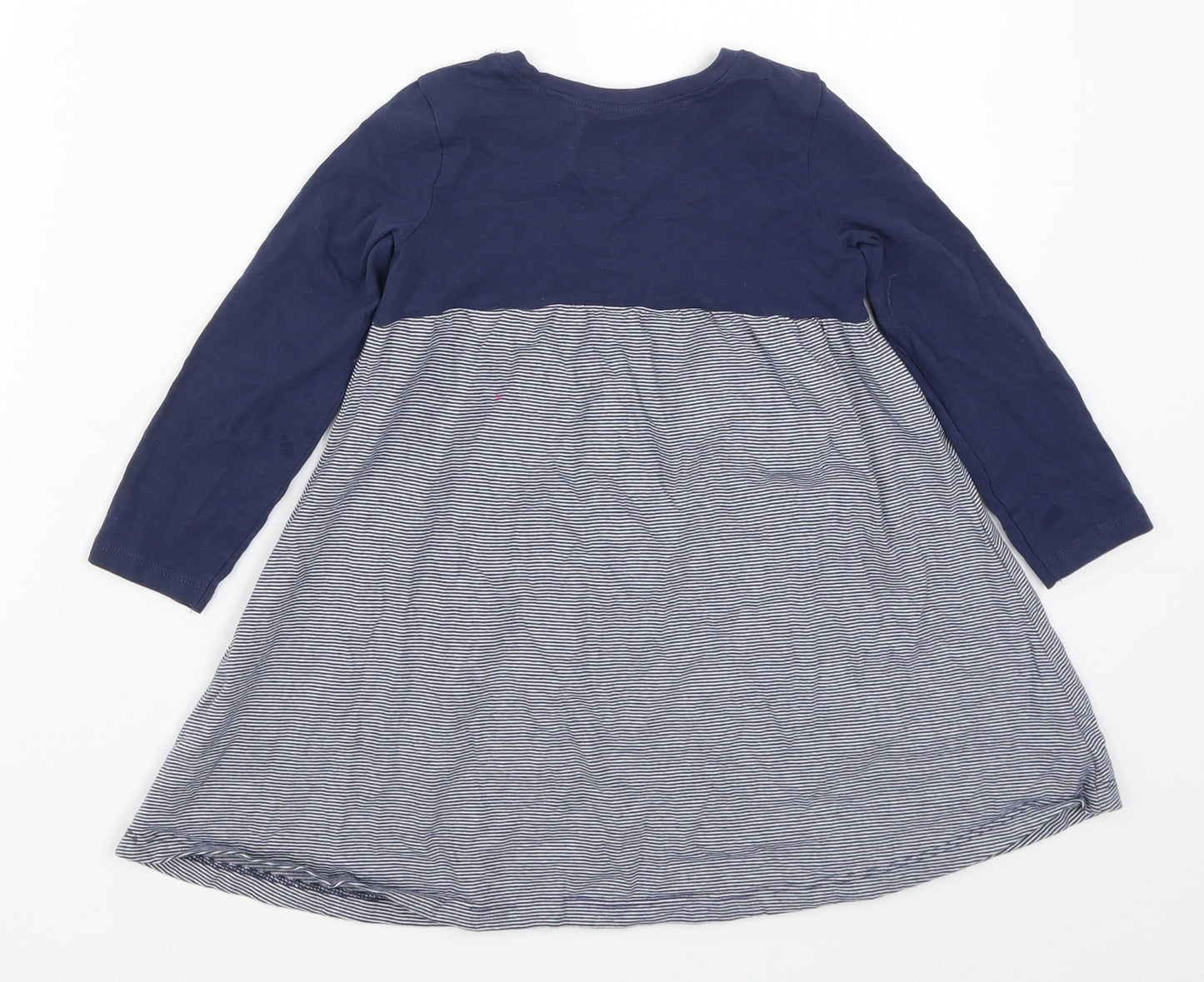 NEXT Girls Blue Striped  A-Line  Size 2-3 Years  - Unicorn