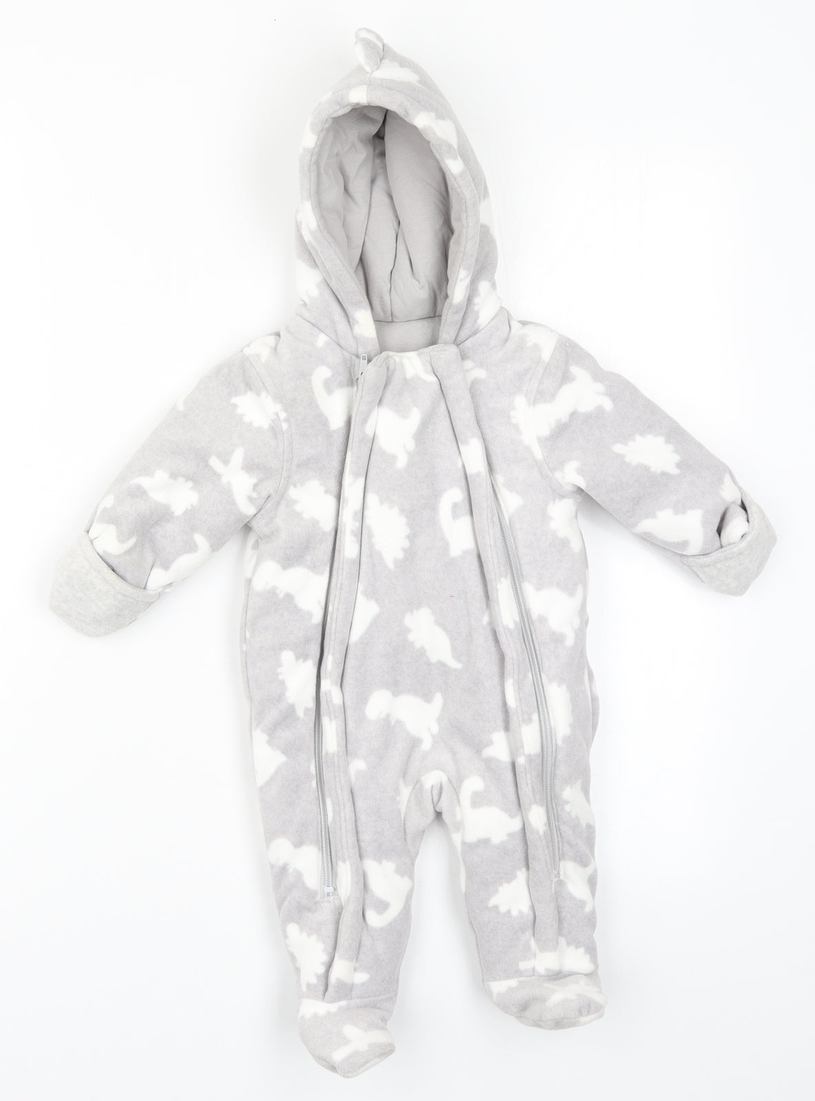 George Baby Grey   Basic Coat Coat Size 3-6 Months  - Dinosaurs