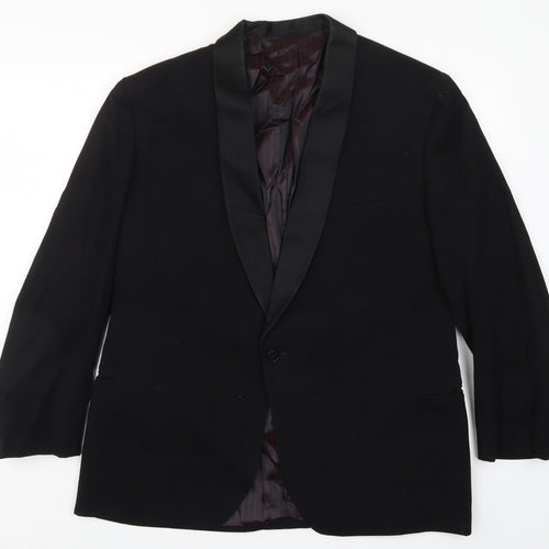 Burleigh Mens Black   Jacket Suit Jacket Size 38