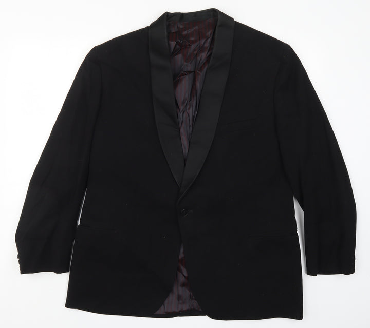 Burleigh Mens Black Jacket Suit Jacket Size 38