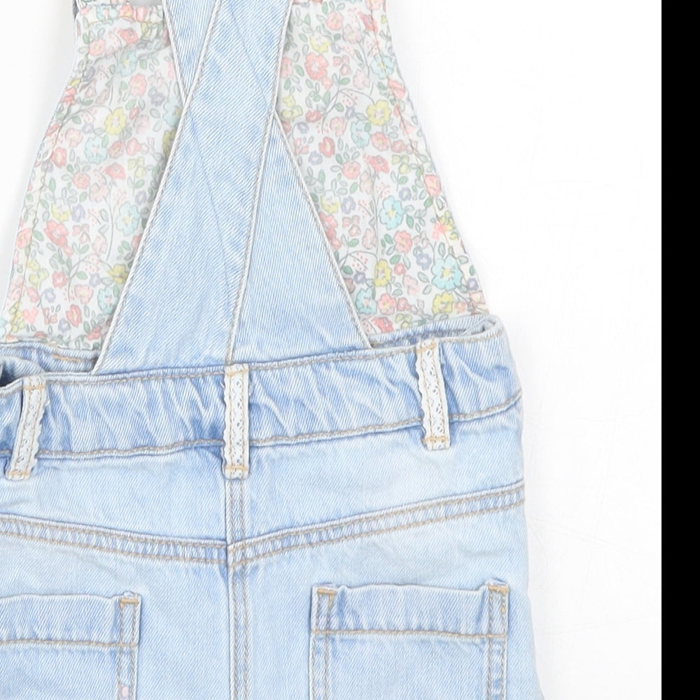 NEXT Girls Blue  Denim Dungaree One-Piece Size 12-18 Months