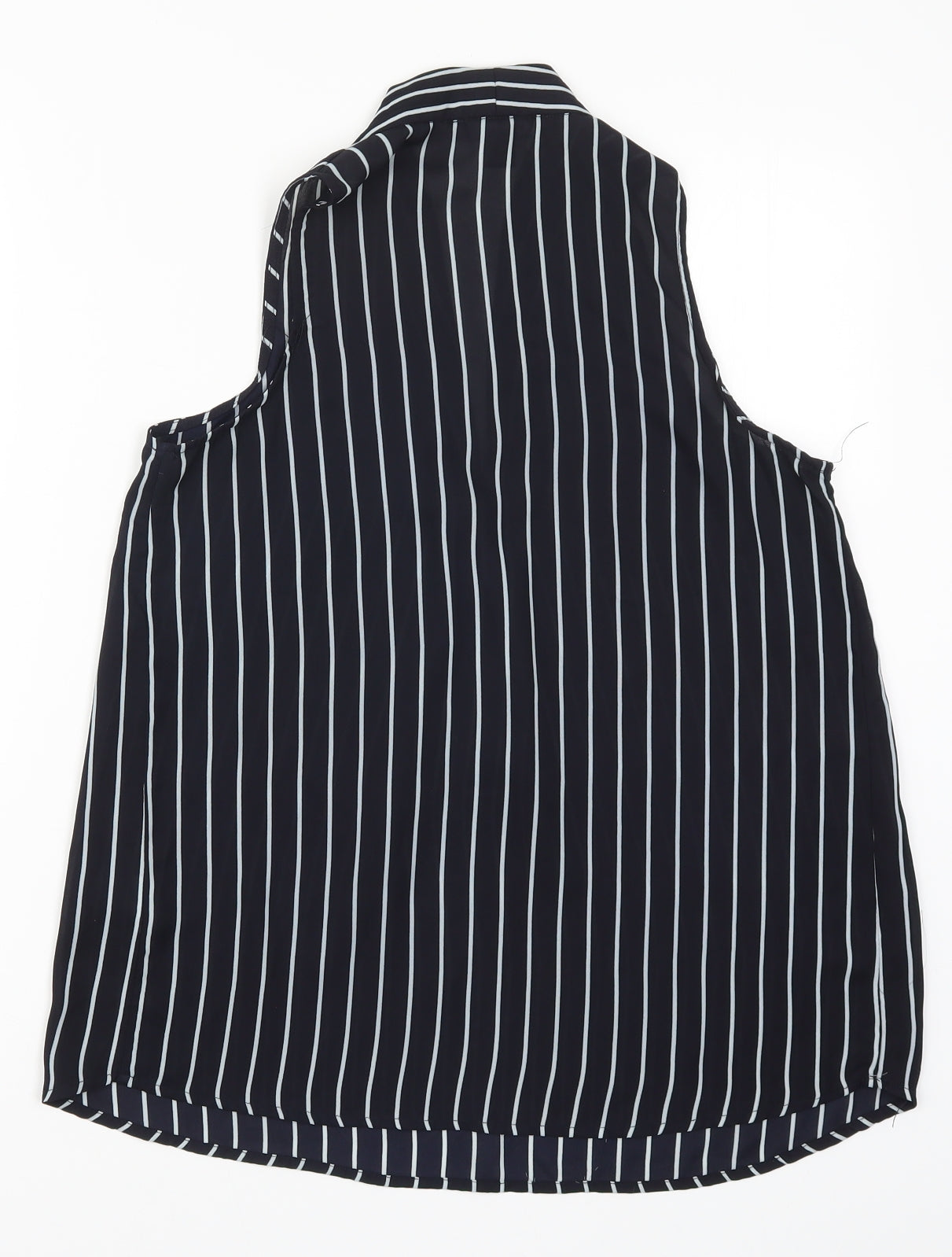 Atmosphere Womens Blue Striped  Basic Tank Size 10
