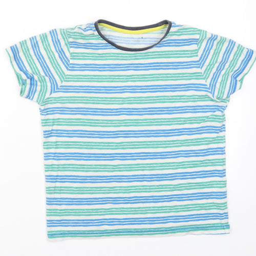 Nutmeg Boys Blue Striped  Basic T-Shirt Size 9-10 Years