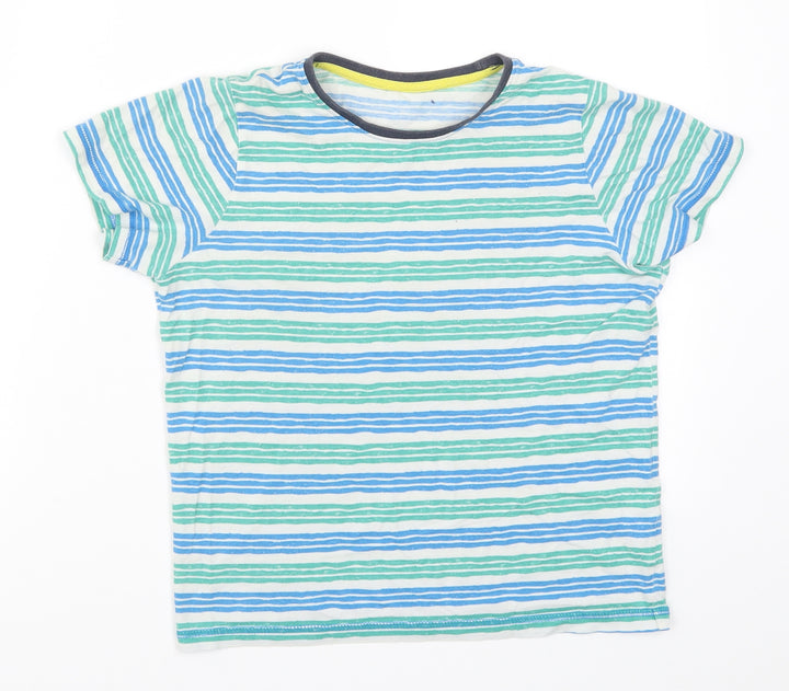 Nutmeg Boys Blue Striped Basic T-Shirt Size 9-10 Years