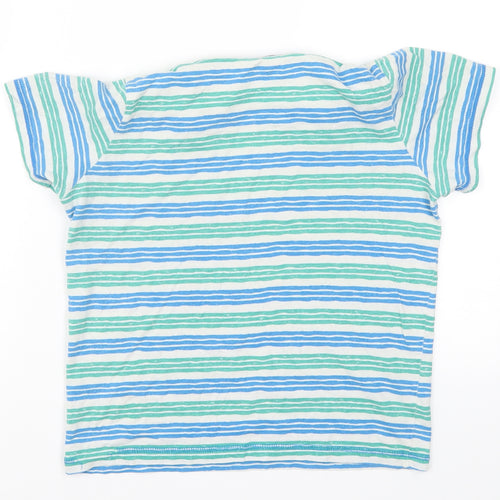 Nutmeg Boys Blue Striped  Basic T-Shirt Size 9-10 Years
