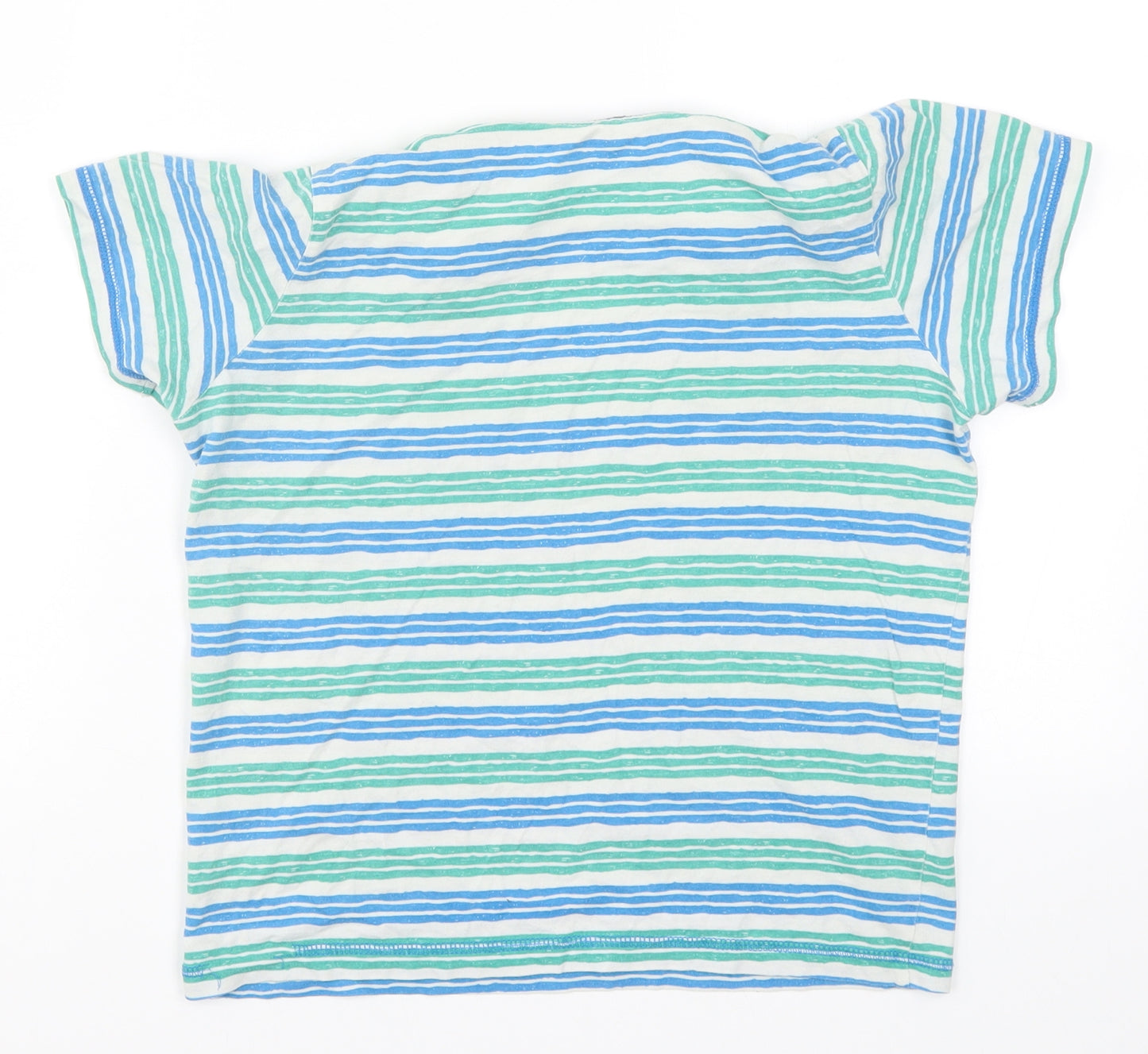 Nutmeg Boys Blue Striped  Basic T-Shirt Size 9-10 Years
