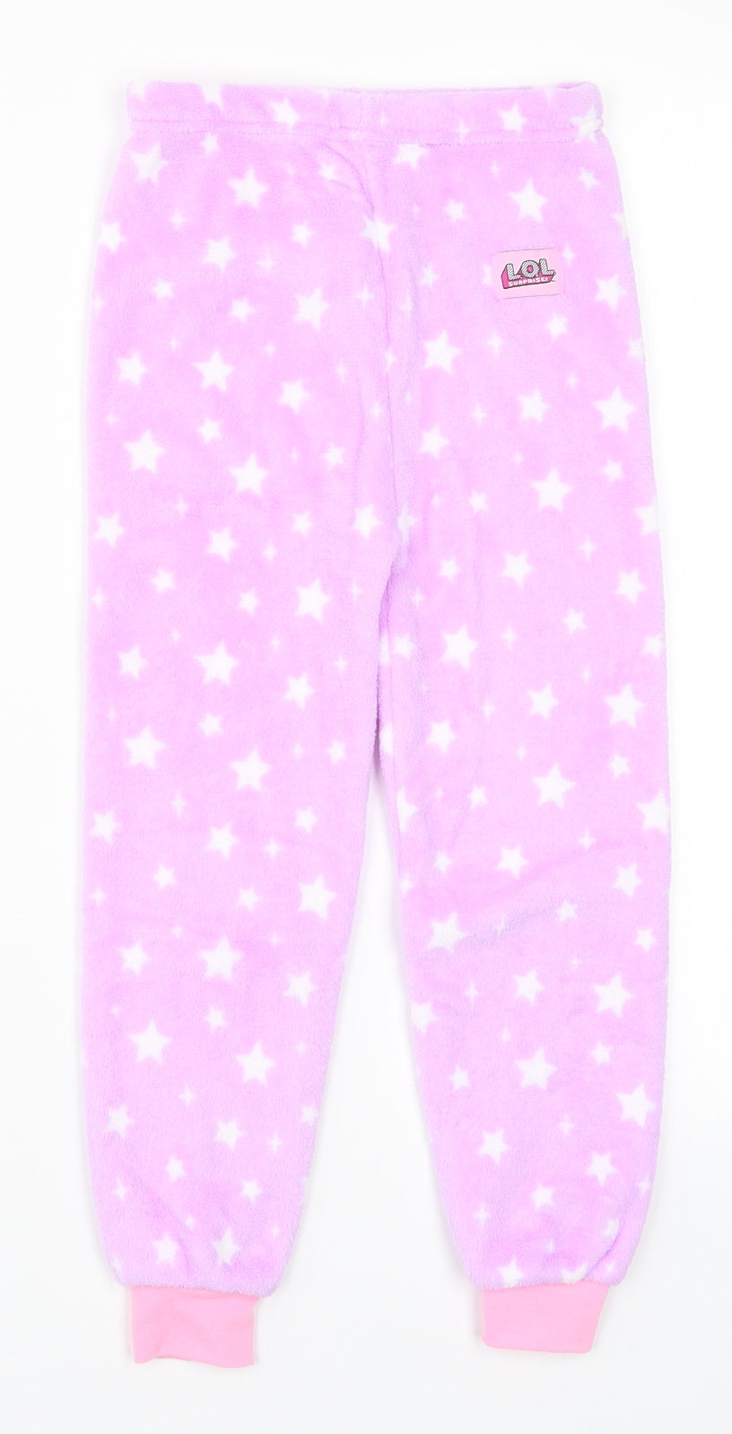 Primark Girls Pink Geometric  Sweatpants Trousers Size 5-6 Years - Stars LOL Surprise