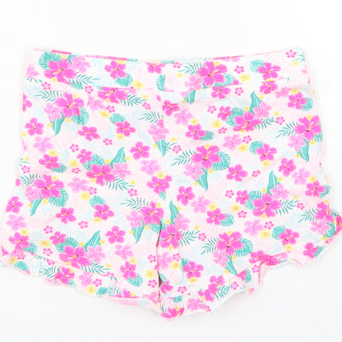 Primark Girls Pink Floral  Sweat Shorts Size 5-6 Years - Pyjamas