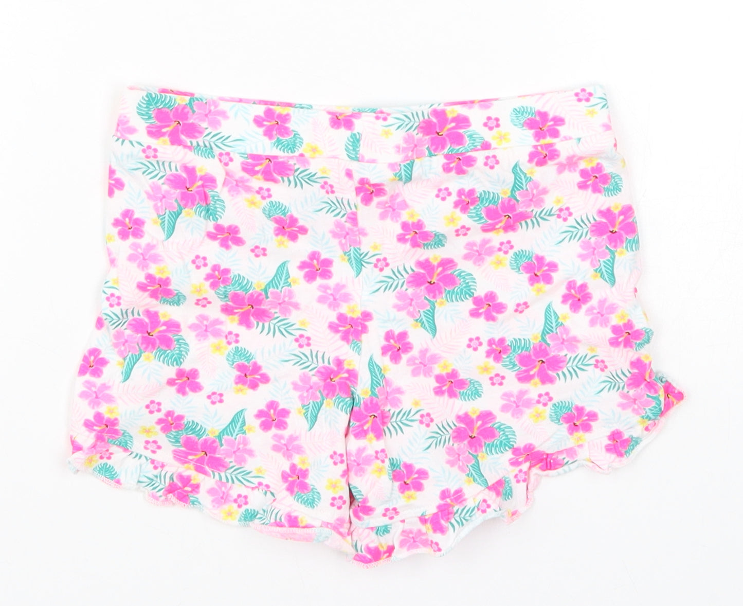 Primark Girls Pink Floral  Sweat Shorts Size 5-6 Years - Pyjamas