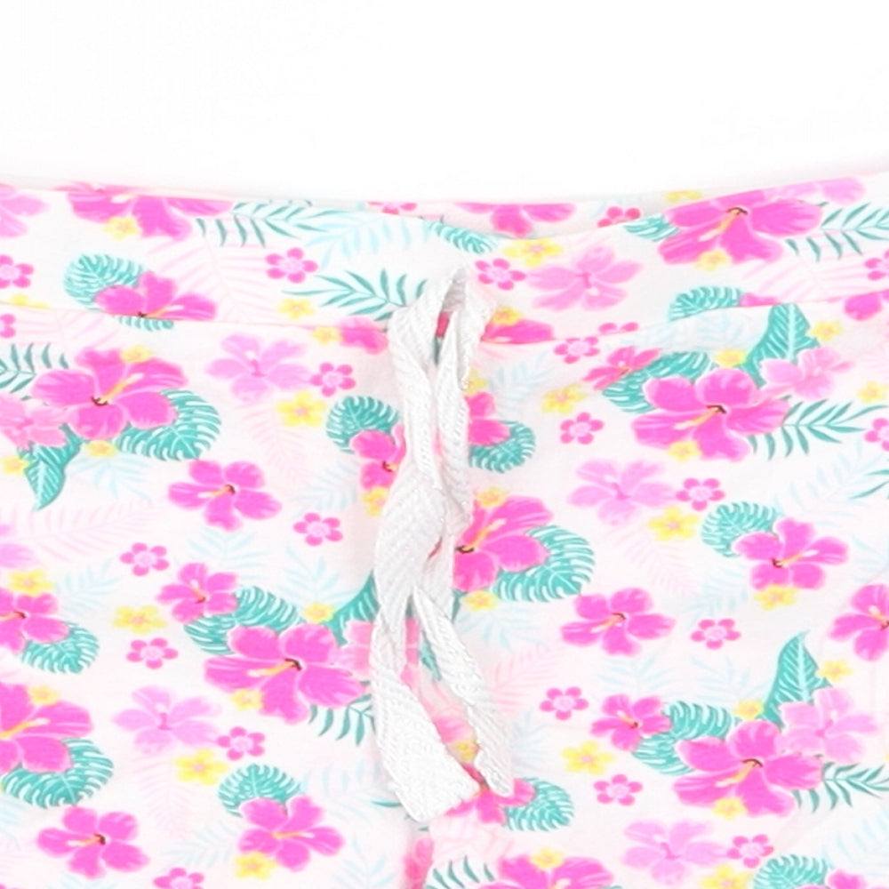 Primark Girls Pink Floral  Sweat Shorts Size 5-6 Years - Pyjamas