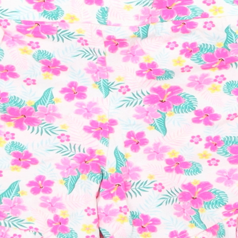 Primark Girls Pink Floral  Sweat Shorts Size 5-6 Years - Pyjamas