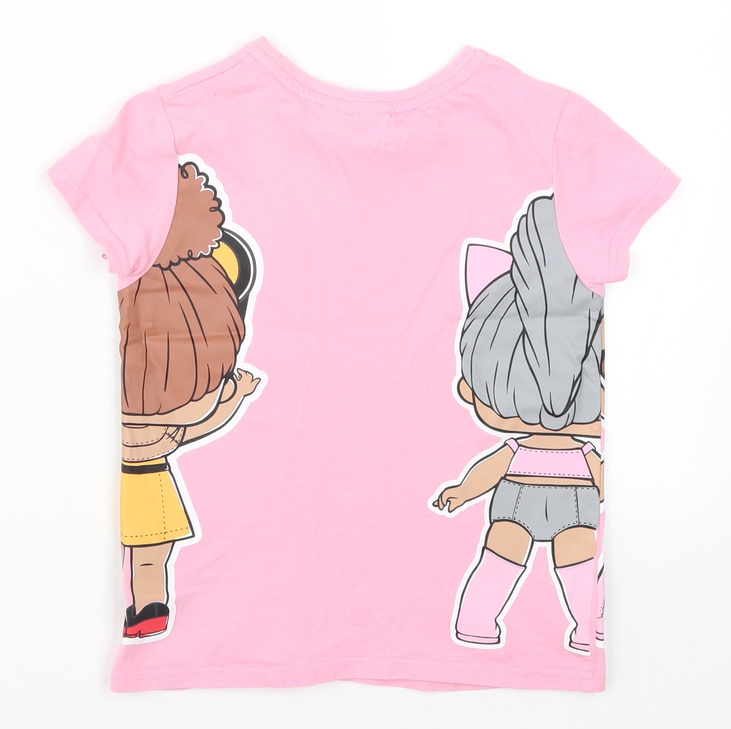 Primark Girls Pink   Basic T-Shirt Size 5-6 Years  - LOL Surprise Squad Goals