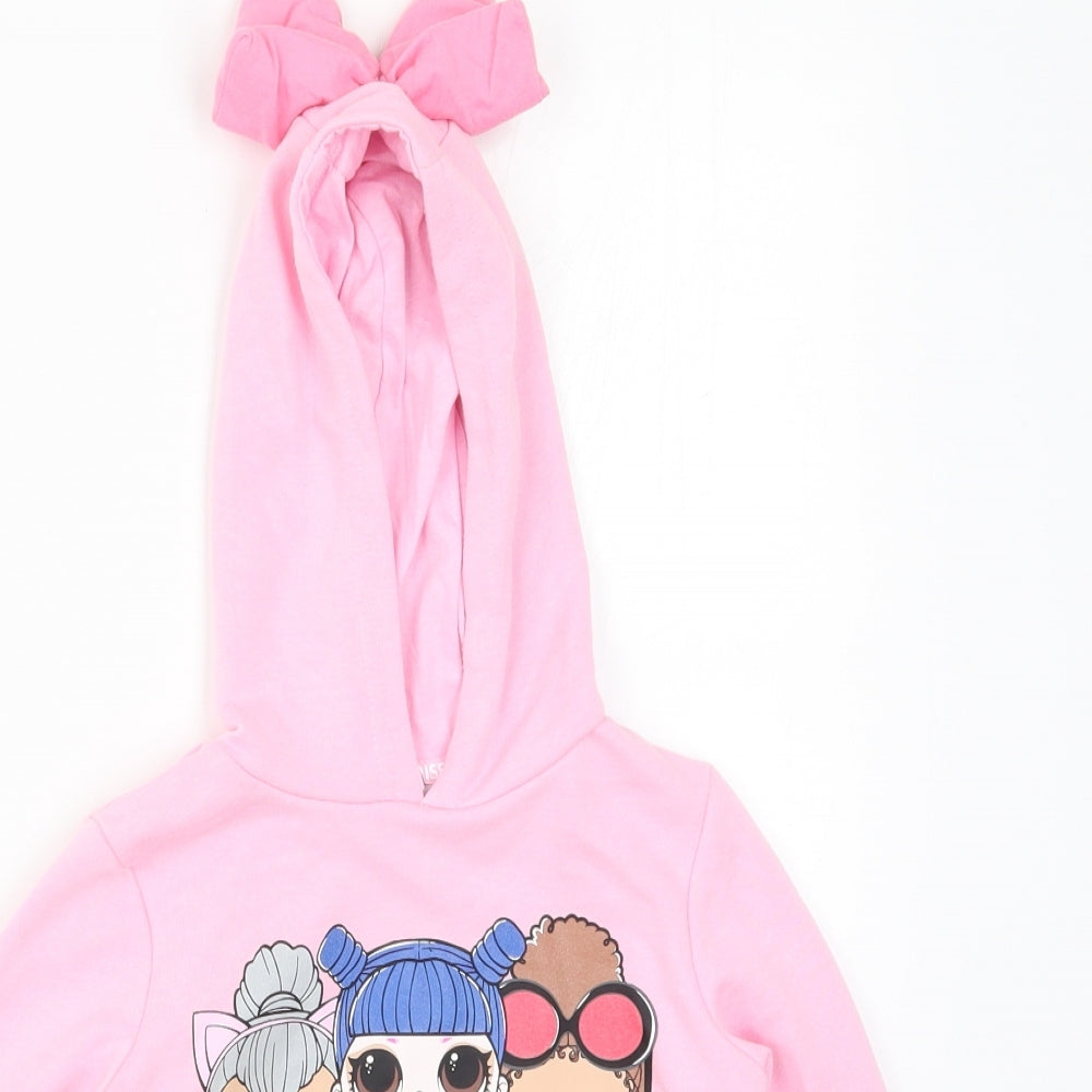 Primark Girls Pink   Pullover Hoodie Size 5-6 Years  - LOL Surprise