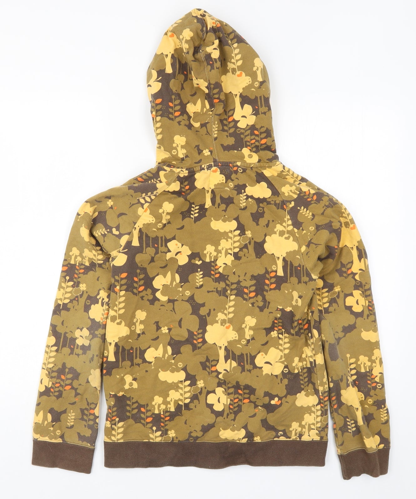 ROXY Womens Brown   Pullover Hoodie Size S  - Tree Prints