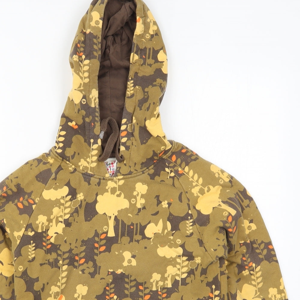 ROXY Womens Brown   Pullover Hoodie Size S  - Tree Prints