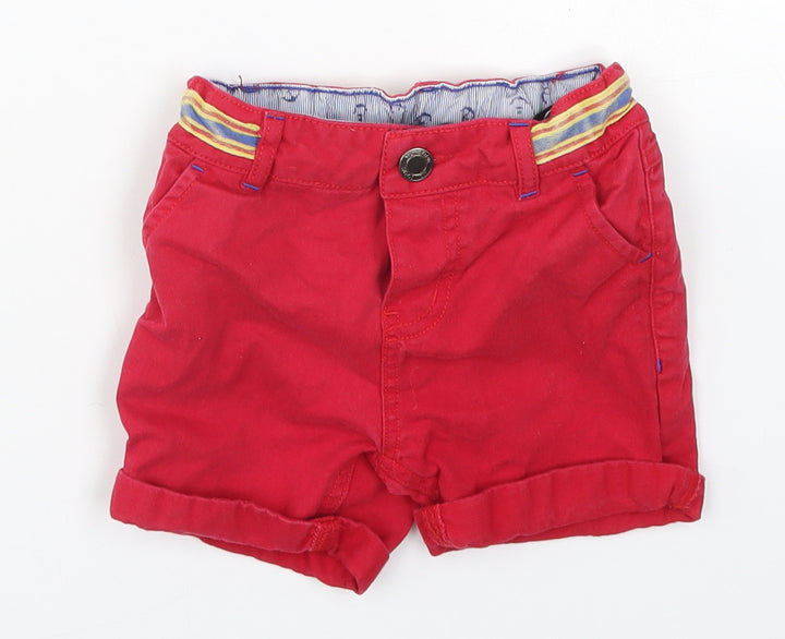 Monsoon Boys Red   Cropped Trousers Size 12-18 Months