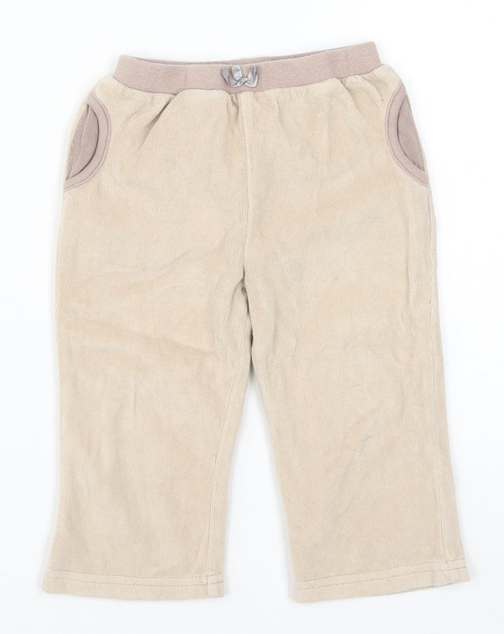 Cherokee Girls Beige   Sweatpants Trousers Size 9-12 Months
