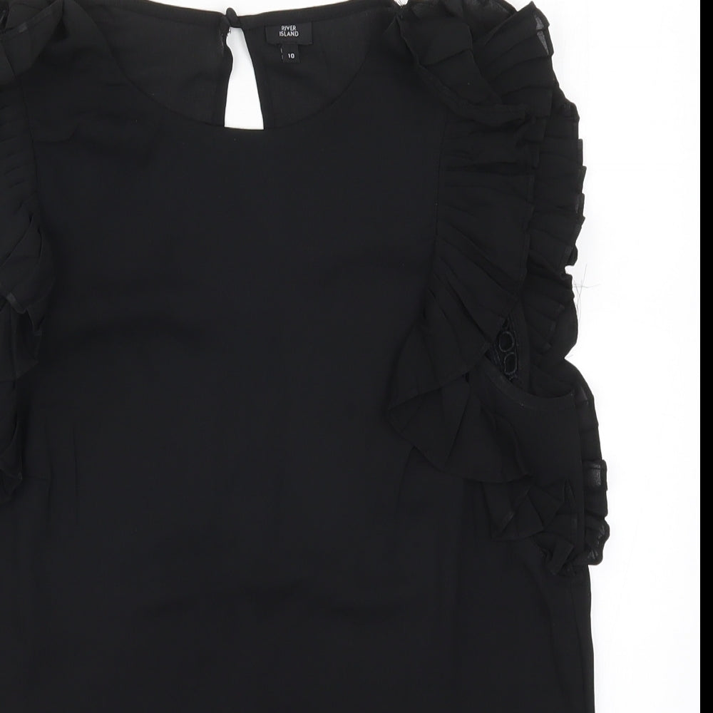 River Island Womens Black   Basic Tank Size 10