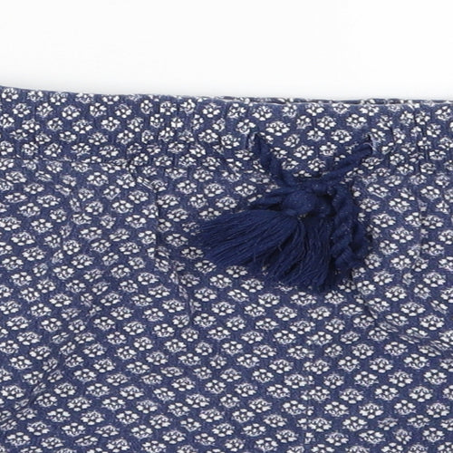H&M Womens Blue Geometric  Hot Pants Shorts Size M