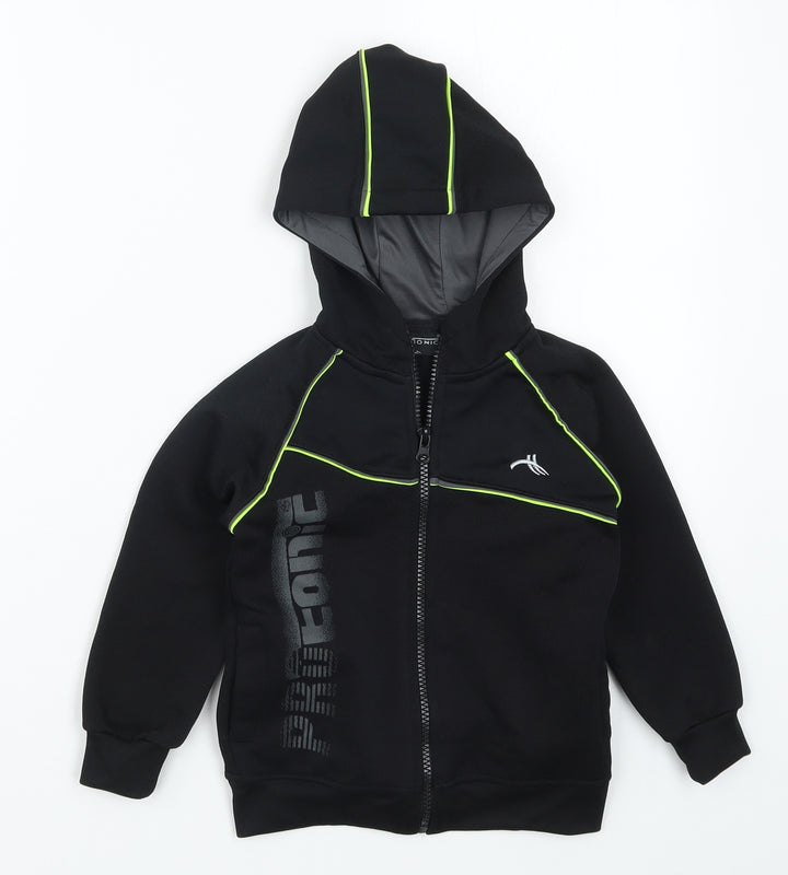 Protonic Boys Black Full Zip Hoodie Size 2-3 Years