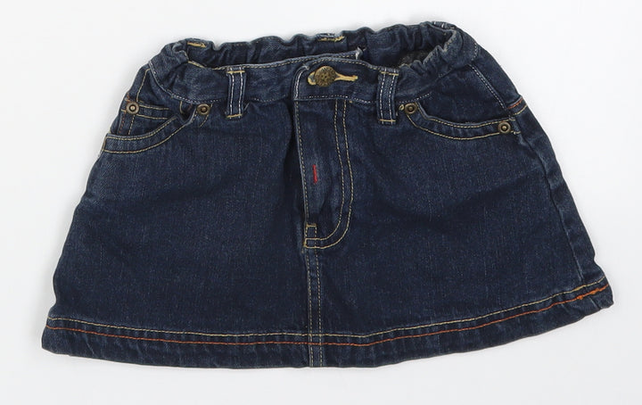 Original Marenesi Girls Blue  Denim A-Line Skirt Size 2 Years