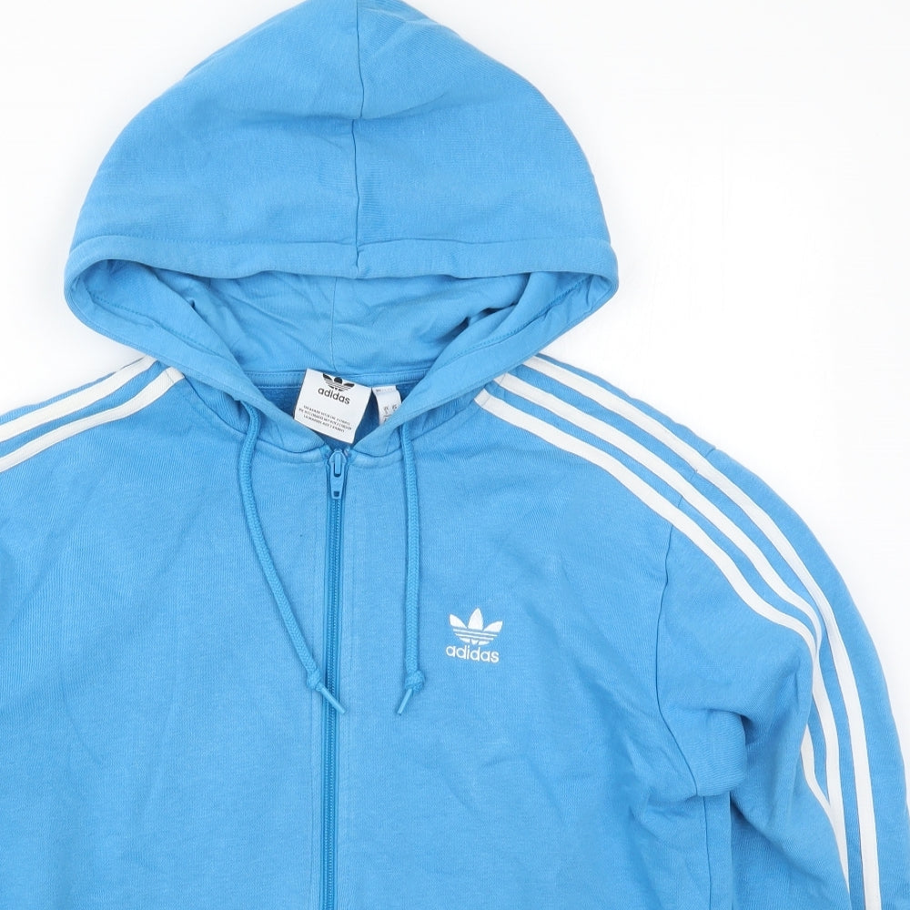 adidas Mens Blue   Full Zip Hoodie Size S