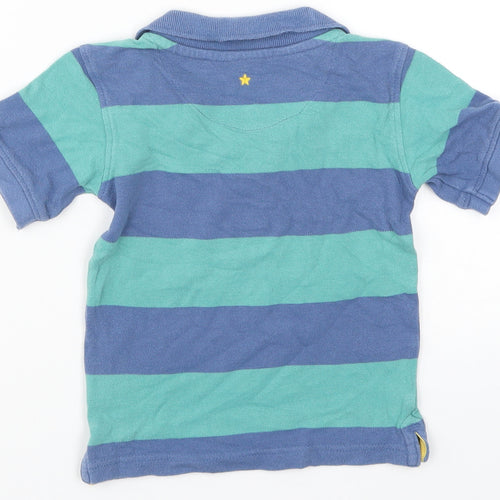 John Lewis Boys Blue Striped  Basic Polo Size 3 Years