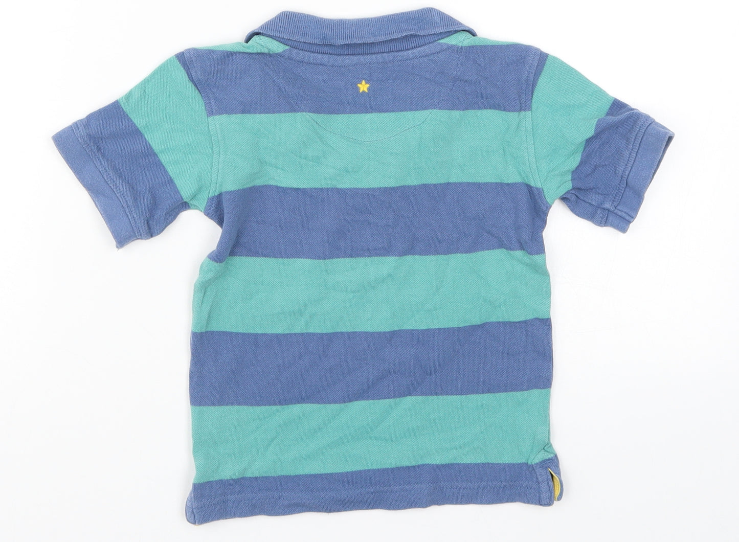 John Lewis Boys Blue Striped  Basic Polo Size 3 Years