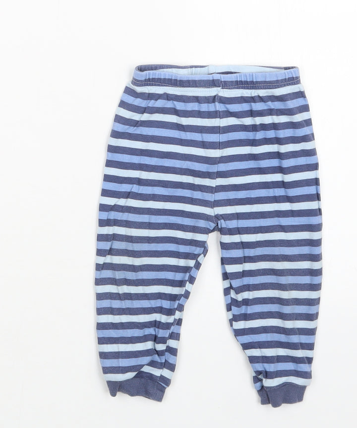 George Boys Blue Striped  Capri Pyjama Pants Size 9-12 Months